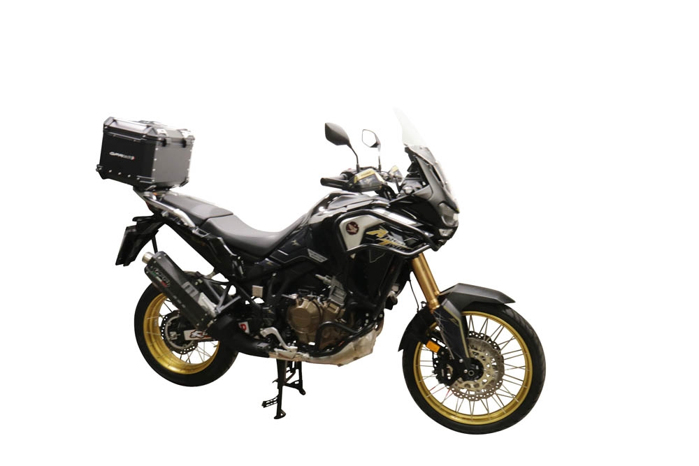 Top case em alumínio, cor prata com placa específica incluída Top case maletas GPR TECH compatível com Honda Crf 1100 L Africa Twin 2020/2024 e5