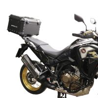 Top case em alumínio, cor preta com placa específica incluída Top case maletas GPR TECH compatível com Honda Crf 1100 L Africa Twin 2020/2024 e5