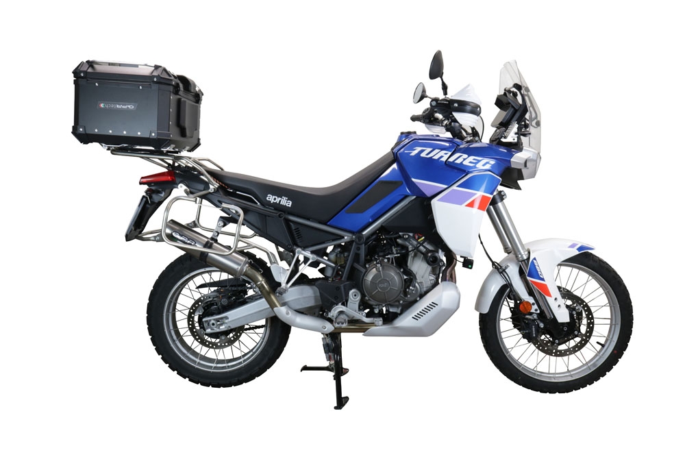 Top case em alumínio, cor preta com placa específica incluída Top case maletas GPR TECH compatível com Aprilia Tuareg 660 2021/2024 e5