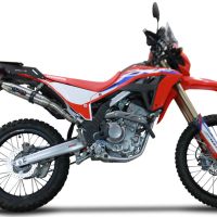 Escape compatível com Honda Crf 300 L - Rally 2021-2024, Deeptone Inox, Sistema de escapamento de corrida incluindo tubo de ligação específico com dbkiller 