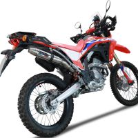 Escape compatível com Honda Crf 300 L - Rally 2021-2024, Deeptone Inox, Sistema de escapamento de corrida incluindo tubo de ligação específico com dbkiller 