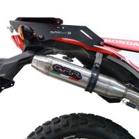 Escape compatível com Honda Crf 300 L - Rally 2021-2024, Deeptone Inox, Sistema de escapamento de corrida incluindo tubo de ligação específico com dbkiller 