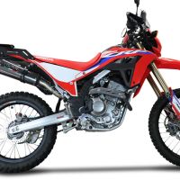 GPR escape compatível com  Honda Crf 300 L - Rally 2021-2024, New Grand Prix Evo Poppy, Escape legal, homologado, silenciador com catalisador, db killer removível e tubo de ligação específico 