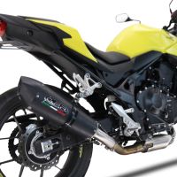 Escape compatível com Honda CB 750 Hornet 2023-2024, M3 Black Titanium, Escape legal, homologado, silenciador com db killer removível e tubo de ligação específico 