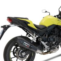 Escape compatível com Honda CB 750 Hornet 2023-2024, M3 Black Titanium, Escape legal, homologado, silenciador com db killer removível e tubo de ligação específico 