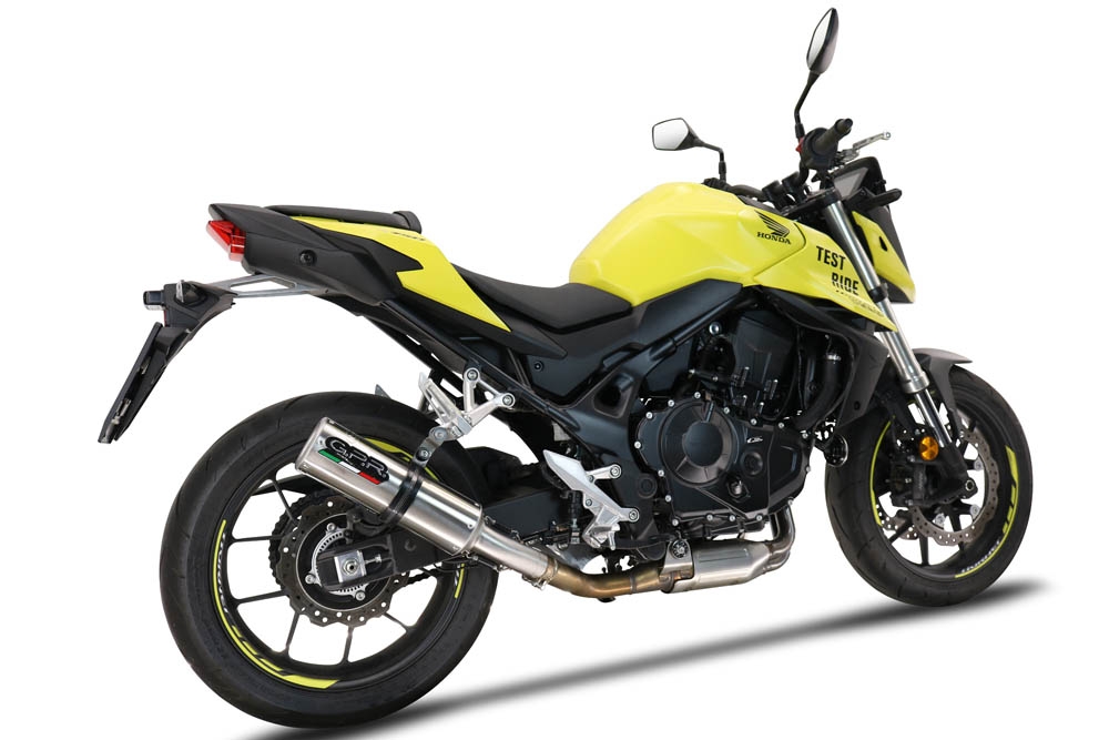 Escape compatível com Honda CB 750 Hornet 2023-2024, M3 Inox , Escape legal, homologado, silenciador com db killer removível e tubo de ligação específico 