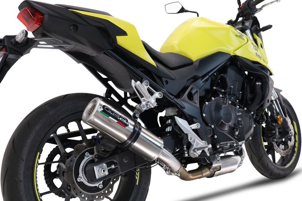 Escape compatível com Honda CB 750 Hornet 2023-2024, M3 Inox , Escape legal, homologado, silenciador com db killer removível e tubo de ligação específico 