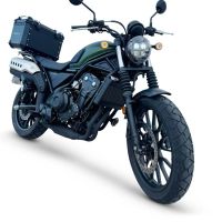 Top case em alumínio, cor preta com placa específica incluída Top case maletas GPR TECH compatível com Honda CL 500 2023/2025