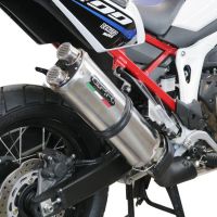 Escape compatível com Honda Crf 1000 L Africa Twin 2015-2017, Dual Inox, Escape legal, homologado, silenciador com db killer removível e tubo de ligação específico 