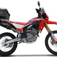Top case em alumínio, com porta-bagagens específico em alumínio cor preto com placa específica incluída Top case maletas GPR TECH compatível com Honda Crf 300 L / Rally 2021/2024 e5