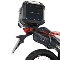 Top case em alumínio, com porta-bagagens específico em alumínio cor preto com placa específica incluída Top case maletas GPR TECH compatível com Honda Crf 300 L / Rally 2021/2024 e5
