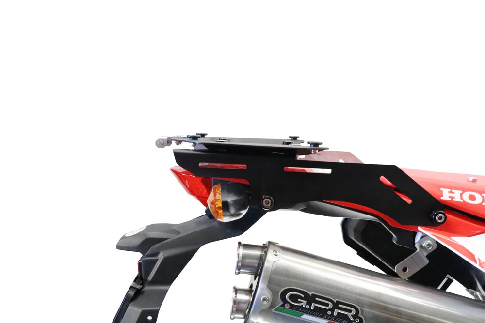 Porta-bagagens específico em alumínio cor preto específico Top Case ALPITECH 35 LT porta-malas GPR TECH compatível com Honda Crf 300 L / Rally 2021/2024 e5