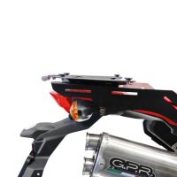Porta-bagagens específico em alumínio cor preto específico Top Case ALPITECH 35 LT porta-malas GPR TECH compatível com Honda Crf 300 L / Rally 2021/2024 e5