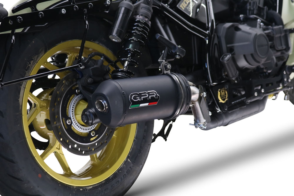 Escape compatível com Honda Cmx 1100 Rebel 2021-2024, Ghisa , Escape legal, homologado, silenciador com db killer removível e tubo de ligação específico 