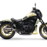 Escape compatível com Honda Cmx 1100 Rebel 2021-2024, M3 Inox , Escape legal, homologado, silenciador com db killer removível e tubo de ligação específico 