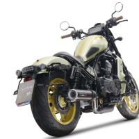 Escape compatível com Honda Cmx 1100 Rebel 2021-2024, M3 Black Titanium, Escape legal, homologado, silenciador com db killer removível e tubo de ligação específico 
