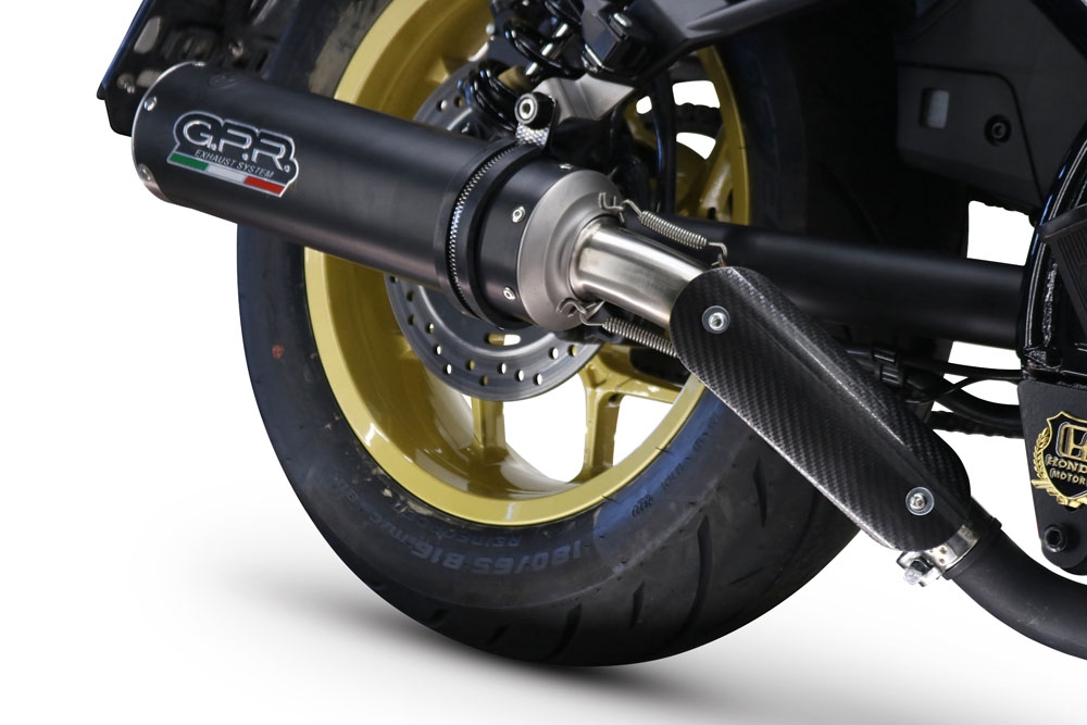 Escape compatível com Honda Cmx 1100 Rebel 2021-2024, M3 Black Titanium, Escape legal, homologado, silenciador com db killer removível e tubo de ligação específico 