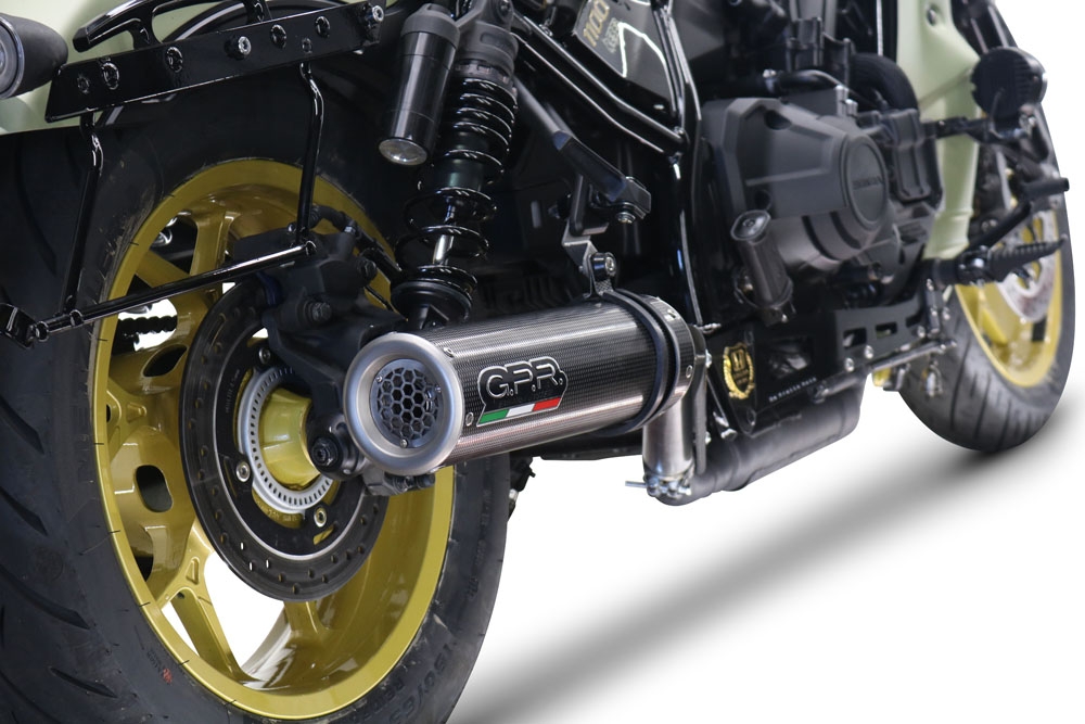 Escape compatível com Honda Cmx 1100 Rebel 2021-2024, M3 Poppy , Escape legal, homologado, silenciador com db killer removível e tubo de ligação específico 