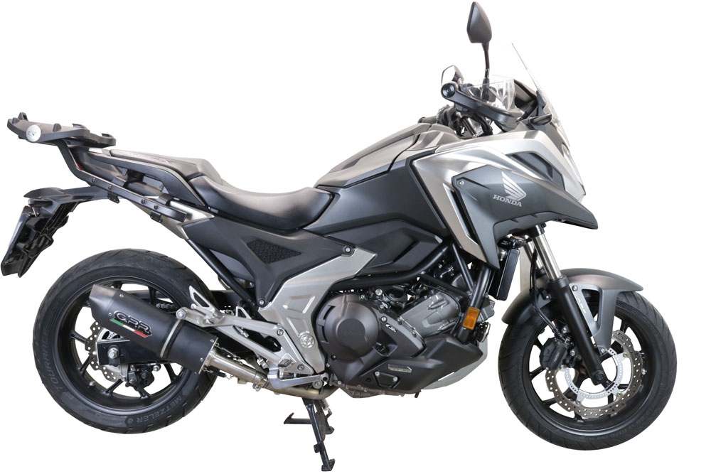Escape compatível com Honda Nc 750 X - S Dct 2017-2020, Furore Evo4 Nero, Escape legal, homologado, silenciador com db killer removível e tubo de ligação específico 
