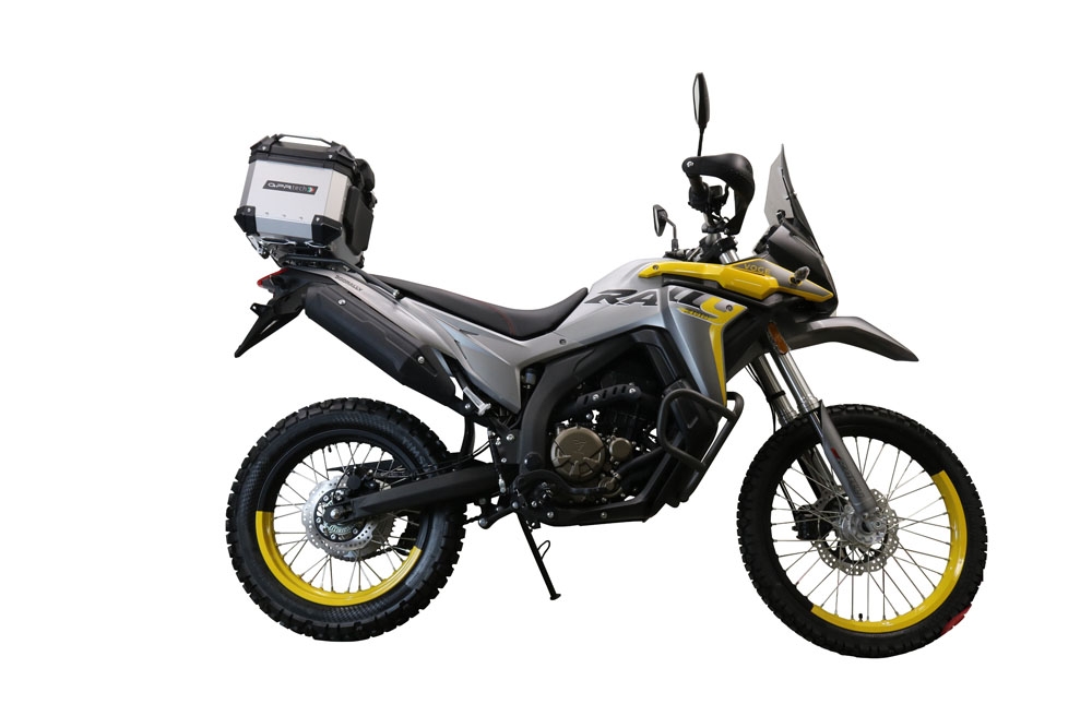 Top case em alumínio, cor prata com placa específica incluída Top case maletas GPR TECH compatível com Voge 300Rally 2022/2024 e5