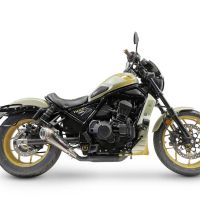 Escape compatível com Honda Cmx 1100 Rebel 2021-2024, Powercone Evo, Escape legal, homologado, silenciador com db killer removível e tubo de ligação específico 