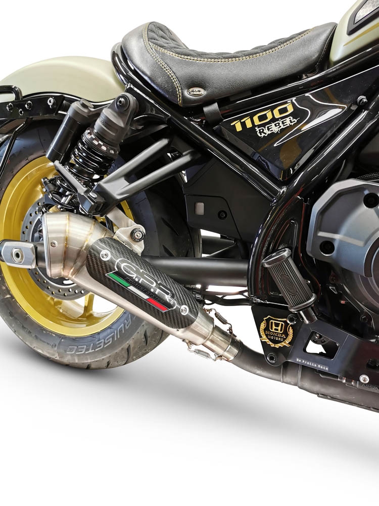 Escape compatível com Honda Cmx 1100 Rebel 2021-2024, Powercone Evo, Escape legal, homologado, silenciador com db killer removível e tubo de ligação específico 