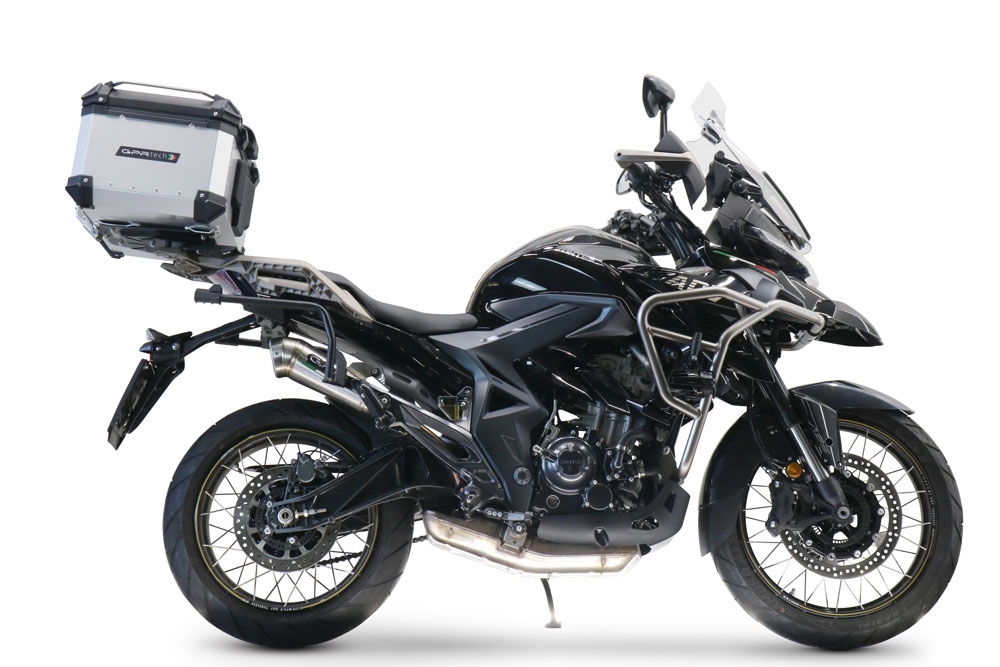 Top case em alumínio, cor prata com placa específica incluída Top case maletas GPR TECH compatível com Zontes 350 T1 ADV 2022/2024 e5