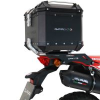 Top case em alumínio, com porta-bagagens específico em alumínio cor preto com placa específica incluída Top case maletas GPR TECH compatível com Honda Crf 300 L / Rally 2021/2024 e5