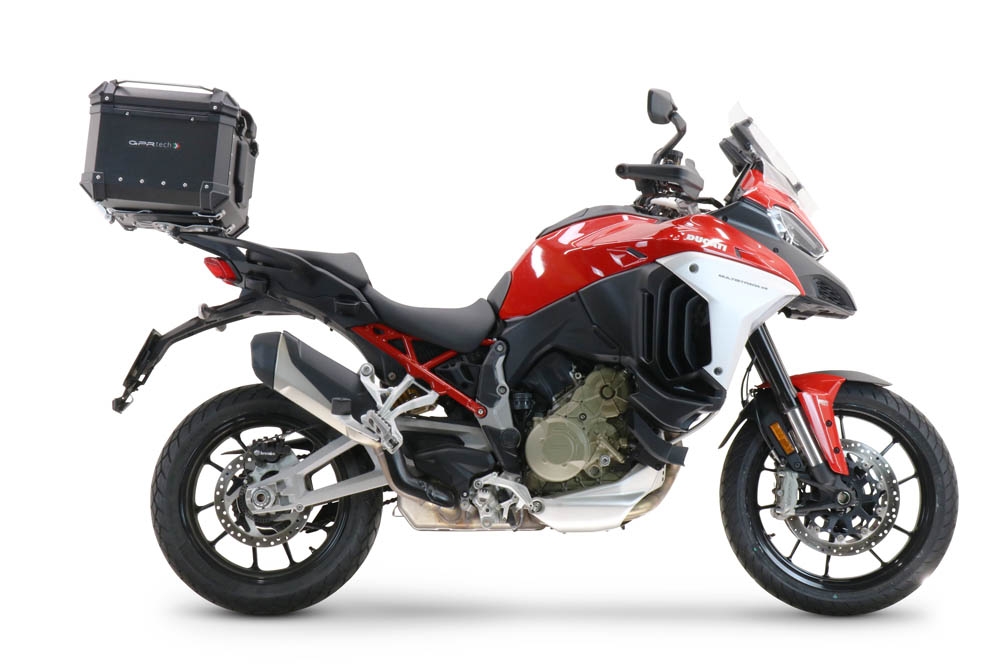 Top case em alumínio, cor preta com placa específica incluída GPR TECH compatível com Ducati Multistrada V4 / V4S / V4S Sport 1100 2021/2024