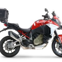 Top case em alumínio, cor preta com placa específica incluída GPR TECH compatível com Ducati Multistrada V4 / V4S / V4S Sport 1100 2021/2024
