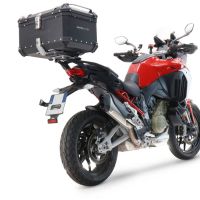Top case em alumínio, cor preta com placa específica incluída GPR TECH compatível com Ducati Multistrada V4 / V4S / V4S Sport 1100 2021/2024