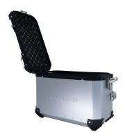 Par de malas laterais em alumínio cor prata com porta-bagagem específico GPR TECH compatível com  Kawasaki Versys 650 2021/2022 e5