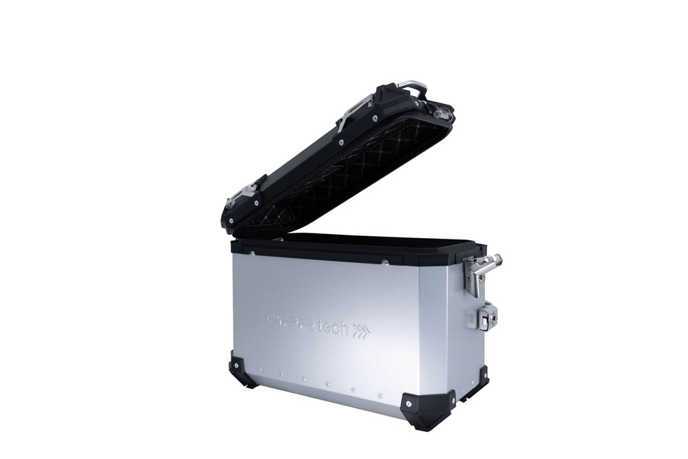 Par de malas laterais em alumínio cor prata com porta-bagagem específico GPR TECH compatível com  Kawasaki Versys 650 2021/2022 e5