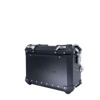 Par de malas laterais em alumínio com o lado direito contornado, cor preta com porta-bagagem específico GPR TECH compatível com  Bmw F 750 Gs 2021/2024 e5