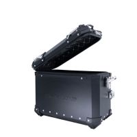 Par de malas laterais em alumínio com o lado direito contornado, cor preta com porta-bagagem específico GPR TECH compatível com  Bmw F 750 Gs 2021/2024 e5