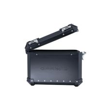 Par de malas laterais em alumínio com o lado direito contornado, cor preta com porta-bagagem específico GPR TECH compatível com  Bmw F 750 Gs 2021/2024 e5