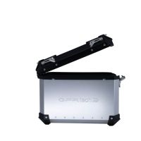 Par de malas laterais em alumínio cor prata com porta-bagagem específico GPR TECH compatível com  Kawasaki Versys 650 2021/2022 e5