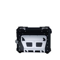 Par de malas laterais em alumínio com o lado direito contornado, cor preta com porta-bagagem específico GPR TECH compatível com  Bmw F 750 Gs 2021/2024 e5