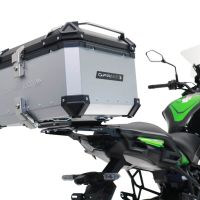 Top case em alumínio, cor prata com placa específica incluída GPR TECH compatível com Kawasaki Versys 650 2023/2024 e5 plus