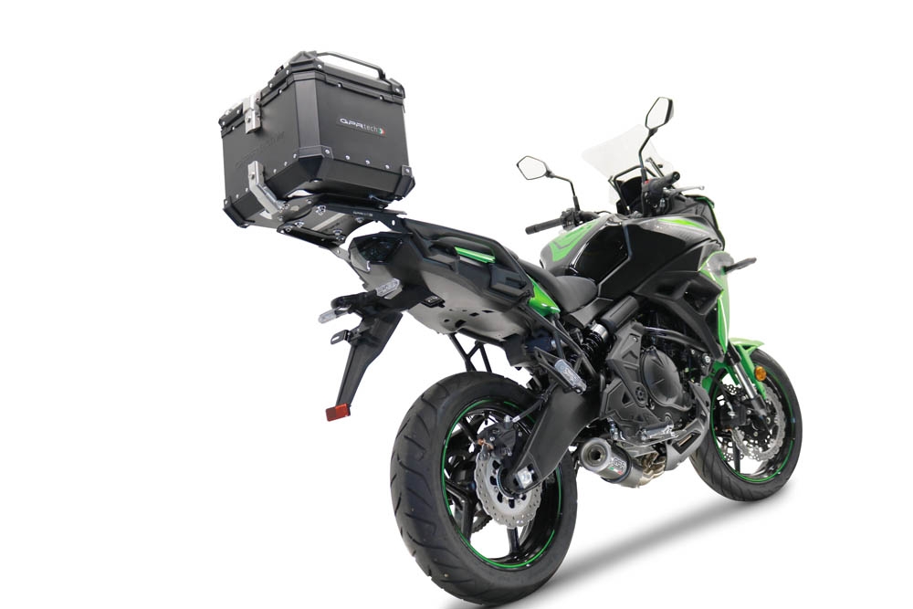Top case em alumínio, cor preta com placa específica incluída GPR TECH compatível com Kawasaki Versys 650 2015/2016 e3