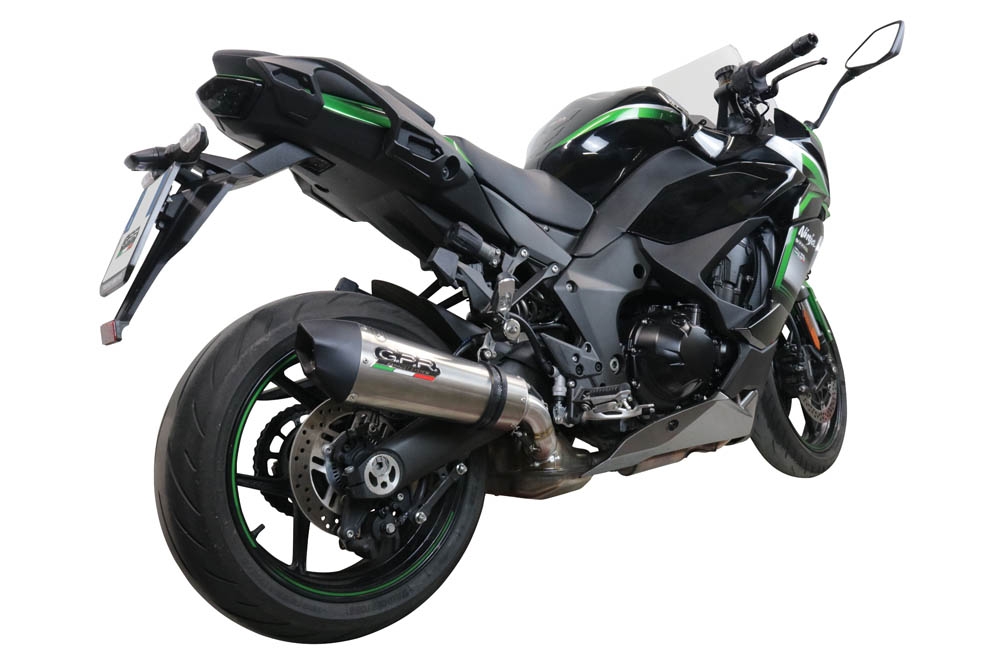 GPR escape compatível com  Kawasaki Ninja 1000 Sx 2021-2024, New Grand Prix Evo Titanium, Sistema racing  Silencioso com tubo de ligação 