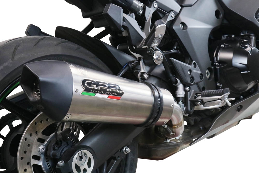 GPR escape compatível com  Kawasaki Ninja 1000 Sx 2021-2024, New Grand Prix Evo Titanium, Sistema racing  Silencioso com tubo de ligação 