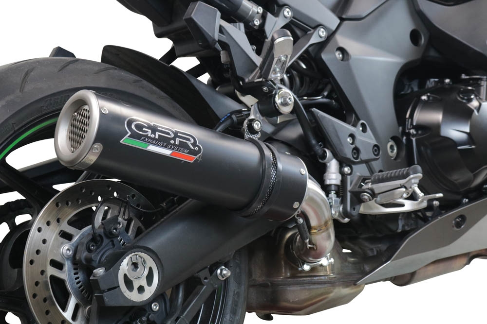 Escape compatível com Kawasaki Ninja 1000 Sx 2020-2020, M3 Black Titanium, Escape legal, homologado, silenciador com db killer removível e tubo de ligação específico 