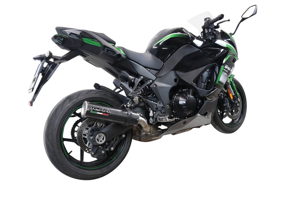 Escape compatível com Kawasaki Ninja 1000 Sx 2021-2024, M3 Poppy , Sistema racing Silencioso com tubo de ligação 
