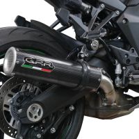 Escape compatível com Kawasaki Ninja 1000 Sx 2021-2024, M3 Poppy , Sistema racing Silencioso com tubo de ligação 