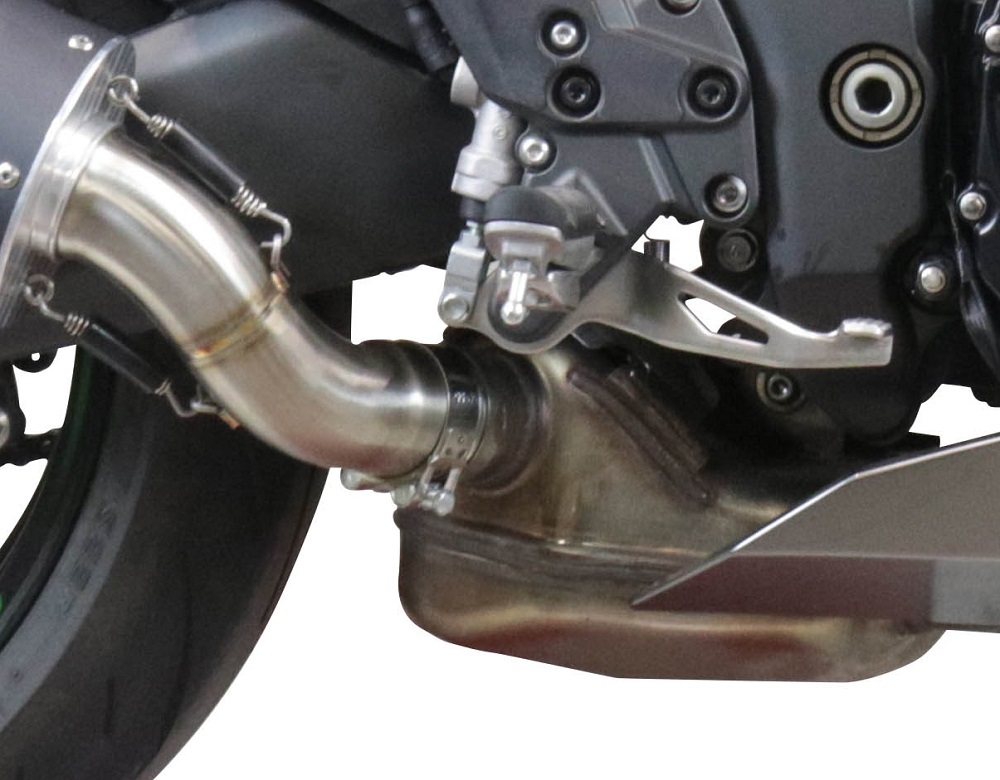 Escape compatível com Kawasaki Ninja 1000 Sx 2021-2024, M3 Poppy , Sistema racing Silencioso com tubo de ligação 