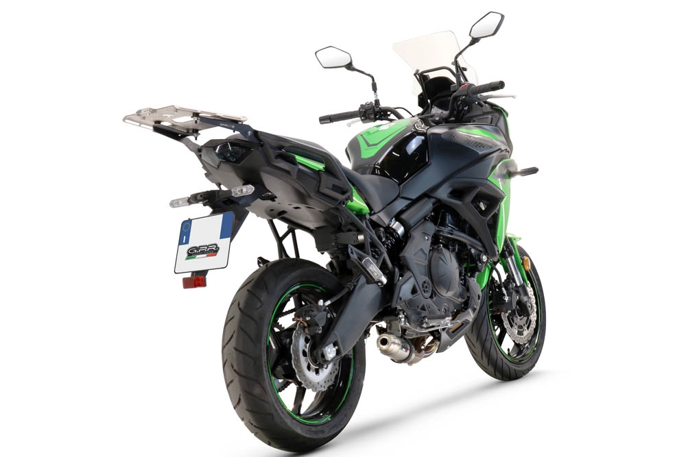 Escape compatível com Kawasaki Versys 650 2017-2020, Deeptone Inox, Escape racing linha completa, silencioso mais coletor com dbkiller, não homologado 