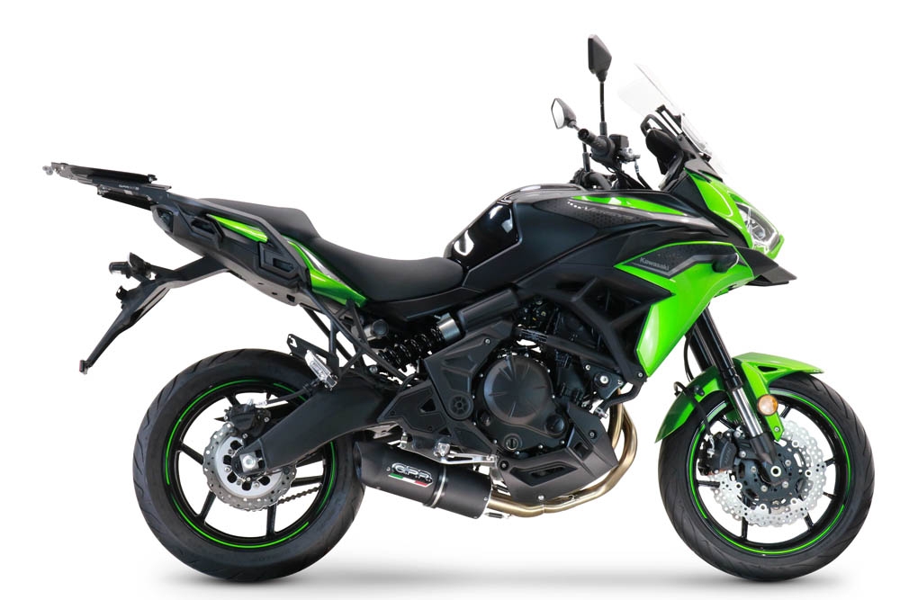 Escape compatível com Kawasaki Versys 650 2021-2022, Furore Nero, Sistema homologado com catalisador linha completa, silencioso mais coletor 
