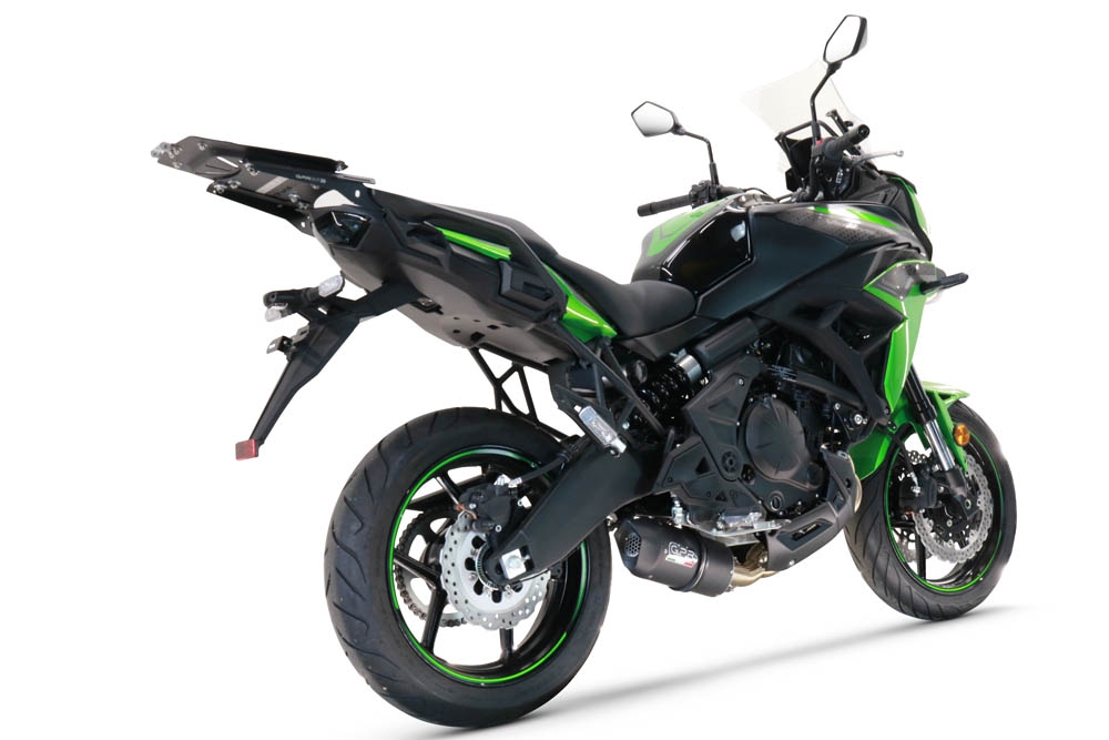 Escape compatível com Kawasaki Versys 650 2021-2022, Furore Nero, Sistema homologado com catalisador linha completa, silencioso mais coletor 