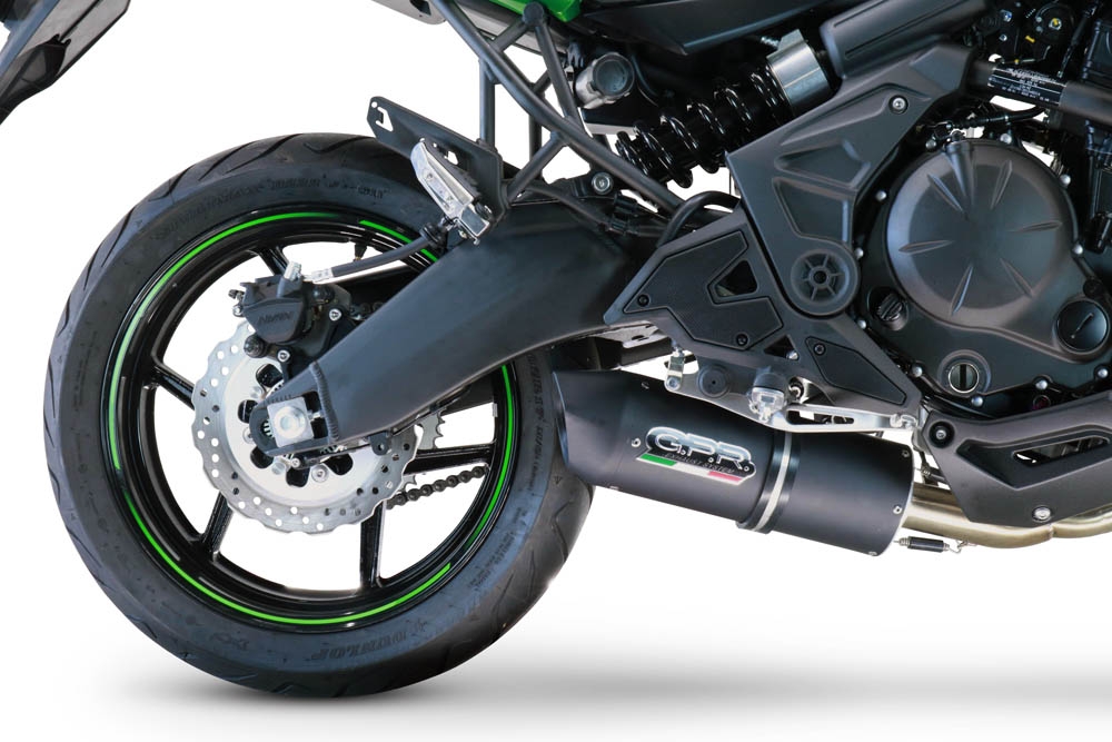 Escape compatível com Kawasaki Versys 650 2021-2022, Furore Nero, Sistema homologado com catalisador linha completa, silencioso mais coletor 
